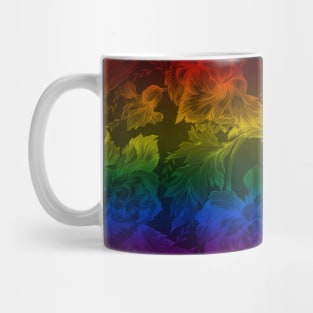 Gay Pride Floral Design Subtle Mug